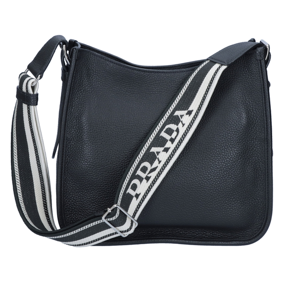 Prada SOF Vitello Black Shoulder DAINO Bag - Picture 1 of 5